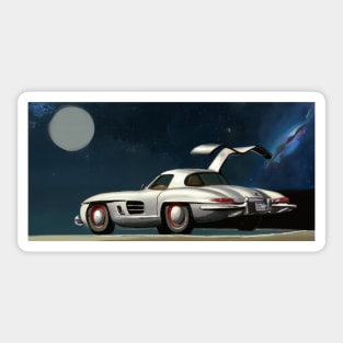 Mercedes Benz 300 SL in space Sticker